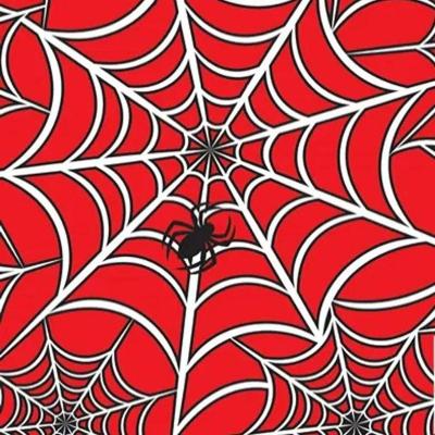 Tnt Estampado Teia De Aranha Vermelha - 5 Metros