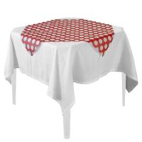 Toalha De Mesa Poá Vermelho E Branco Tnt 70cm X 70cm - 5 Un. - 1