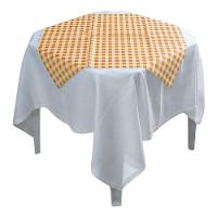 Toalha De Mesa Xadrez Laranja Tnt 70cm X 70cm - 5 Unidades - 1