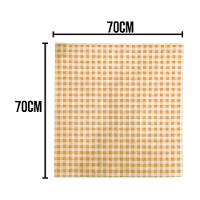 Toalha De Mesa Xadrez Laranja Tnt 70cm X 70cm - 5 Unidades - 3