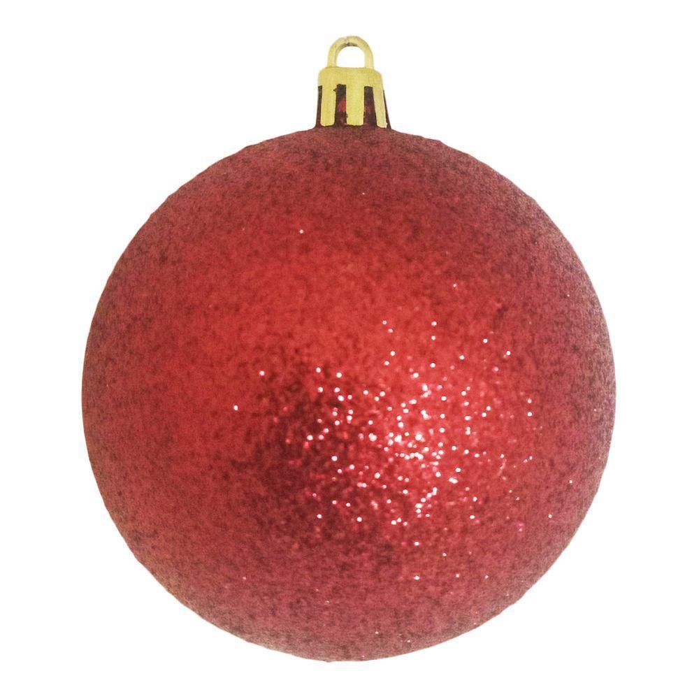 Bola De Natal Vermelha Kit Misto 8cm - 6 Unidades - 3