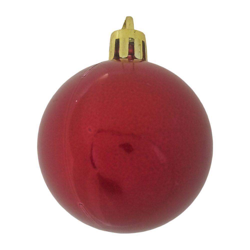 Bola De Natal Vermelha Kit Mista 5cm - 20 Unidades - 4