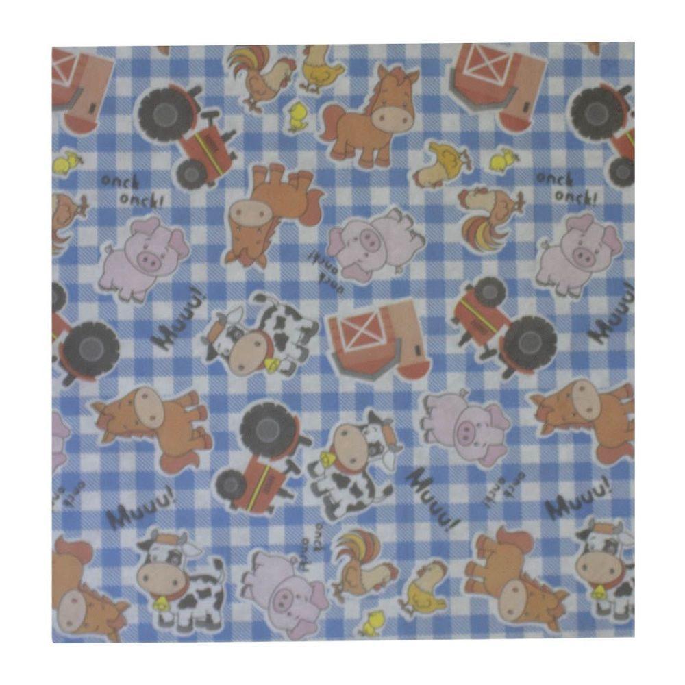 Toalha De Mesa Fazendinha Azul Tnt 70cm X 70cm - 5 Unidades - 2