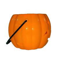 Balde De Abóbora Halloween Laranja Som E Luz - 2