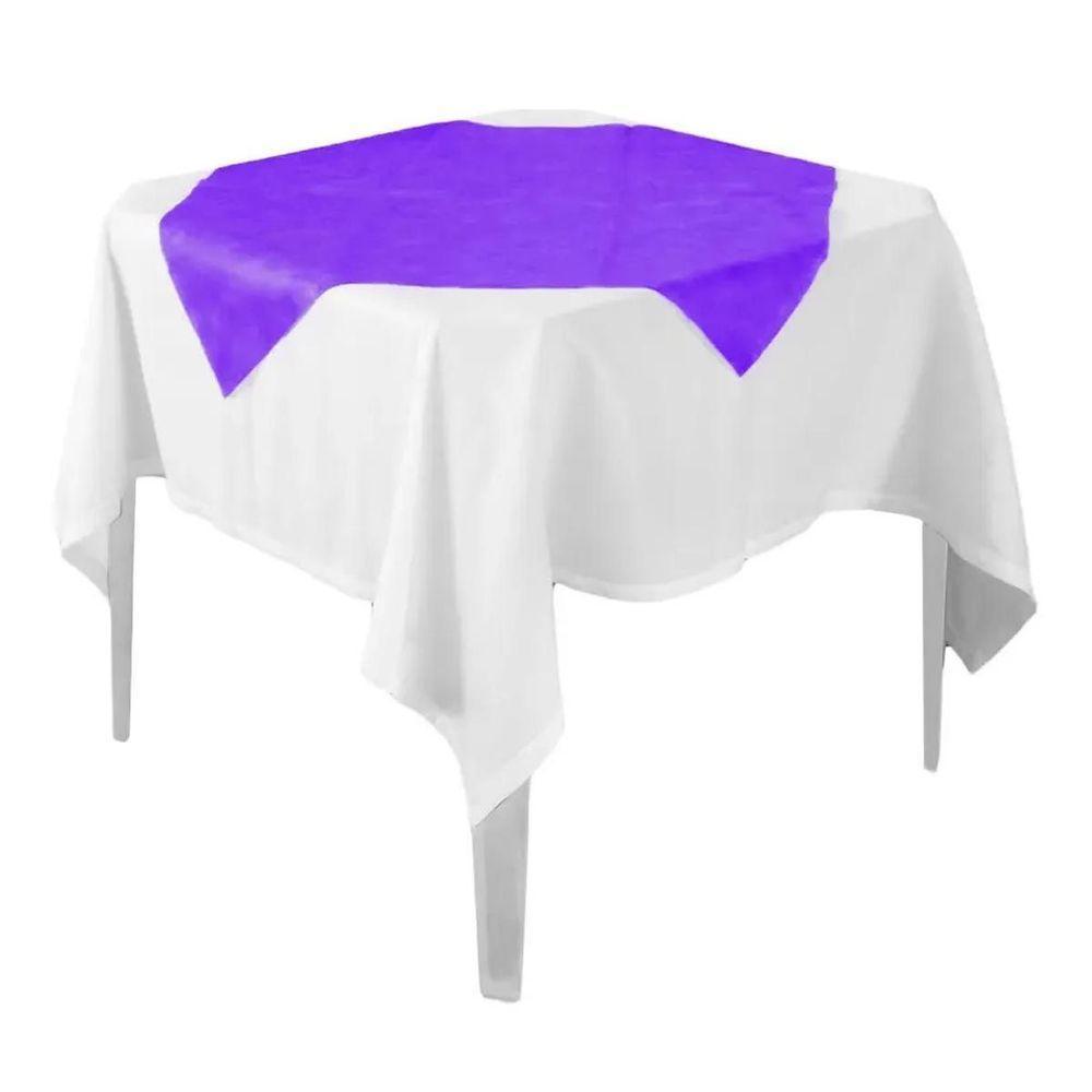 Toalha De Mesa Liso Roxo Tnt 70cm X 70cm - 10 Unidades - 1