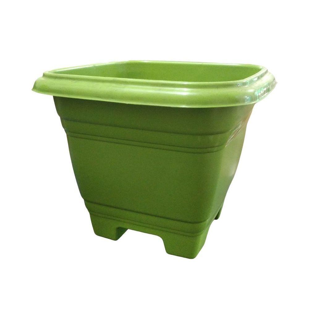 Vaso Quadrado Bella Fiore 4,3 Litros - 22cm X 22cm Cor Areia - 4