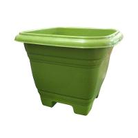 Vaso Quadrado Bella Fiore 4,3 Litros - 22cm X 22cm Cor Areia