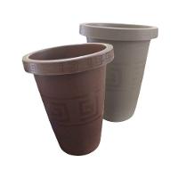 Vaso Grego Redondo 5 Litros - 27cm X 21cm Cor Areia - 1