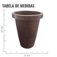 Vaso Grego Redondo 5 Litros - 27cm X 21cm Cor Areia