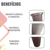 Vaso Grego Redondo 5 Litros - 27cm X 21cm Cor Areia - 5