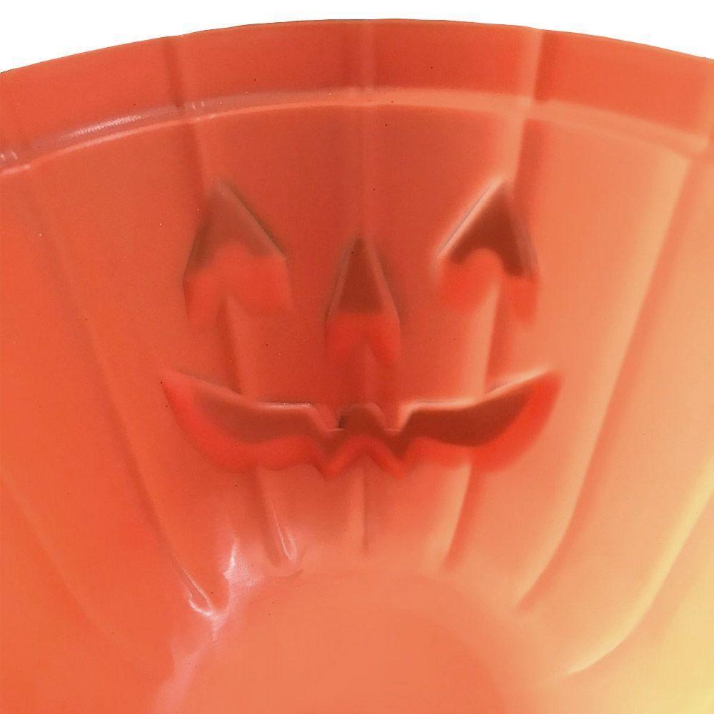 Balde Halloween Abóbora Laranja Com Alça 18cm X 14cm - 4