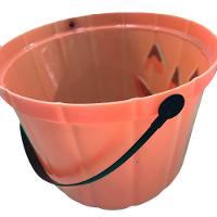 Balde Halloween Abóbora Laranja Com Alça 18cm X 14cm - 2