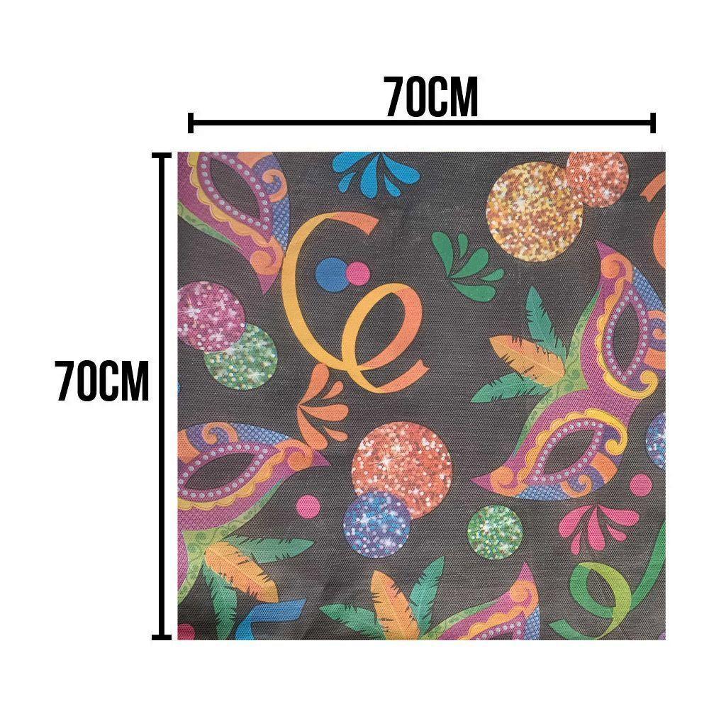 Toalha De Mesa Carnaval Tnt 70cm X 70cm - 5 Unidades - 3