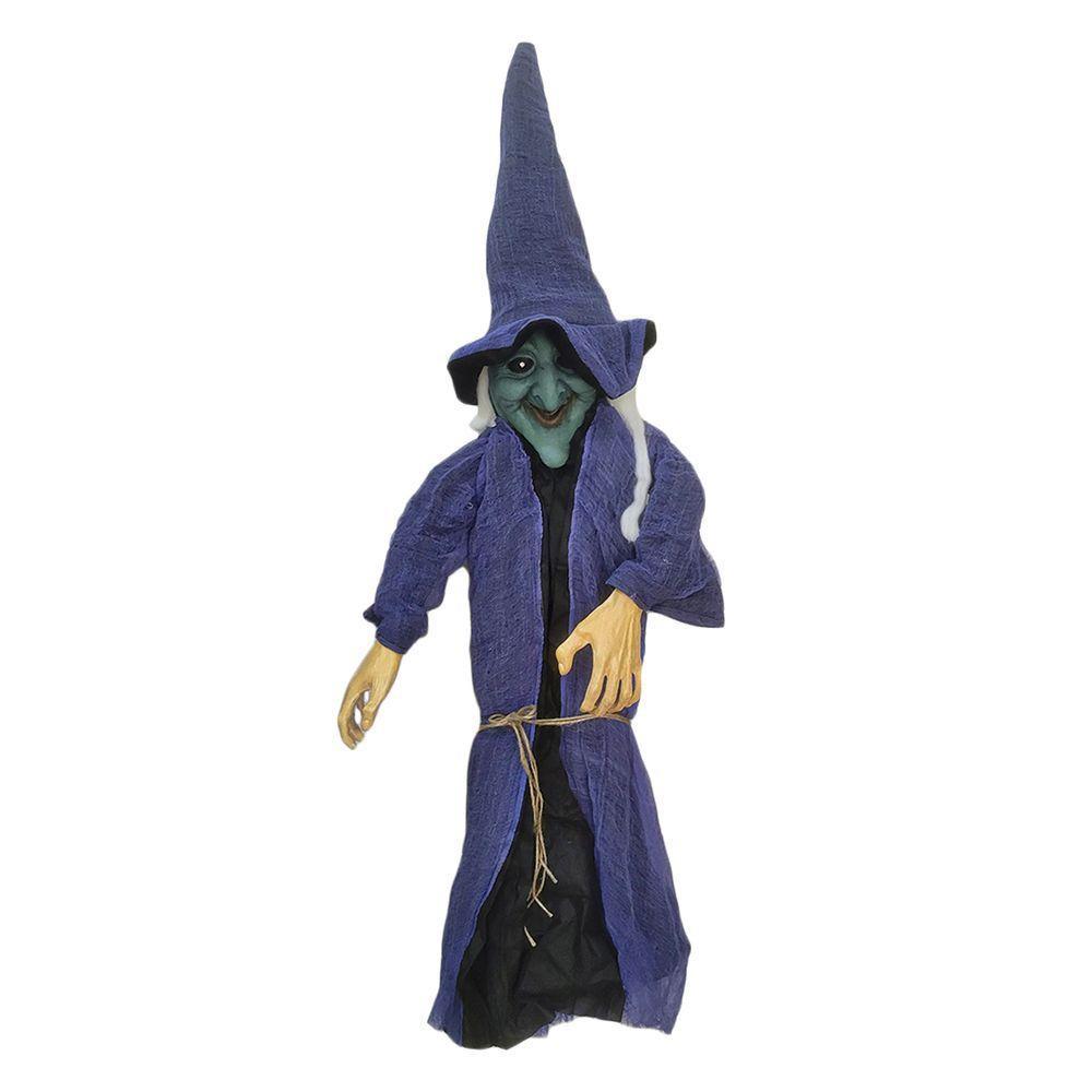 Boneco Bruxa Fantasma Halloween Com Som E Luz - 5