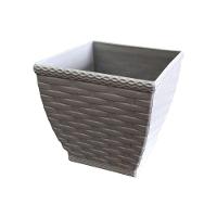 Vaso Cachepô Rattan Mini Quadrado 350ml - 8cm X 8cm Cor Palha - 2