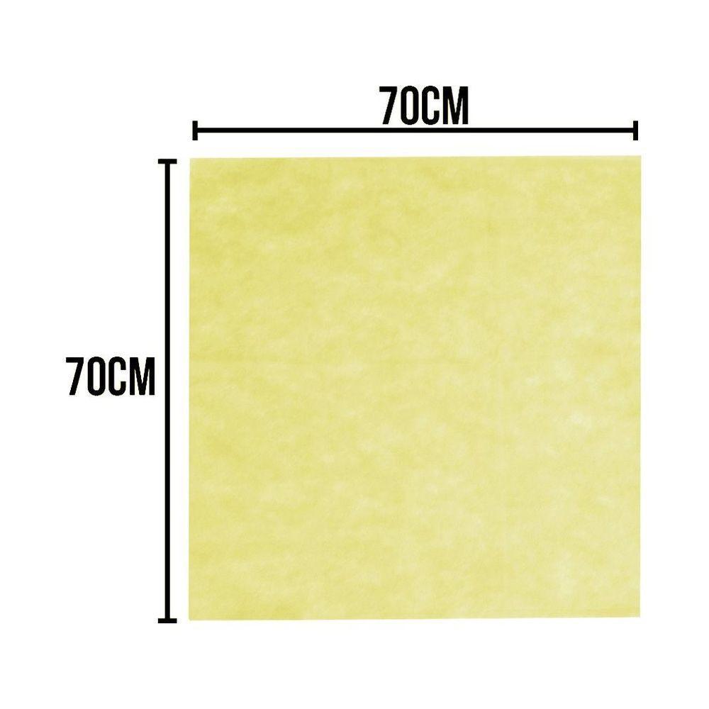Toalha De Mesa Liso Amarelo Tnt 70cm X 70cm - 10 Unidades - 3