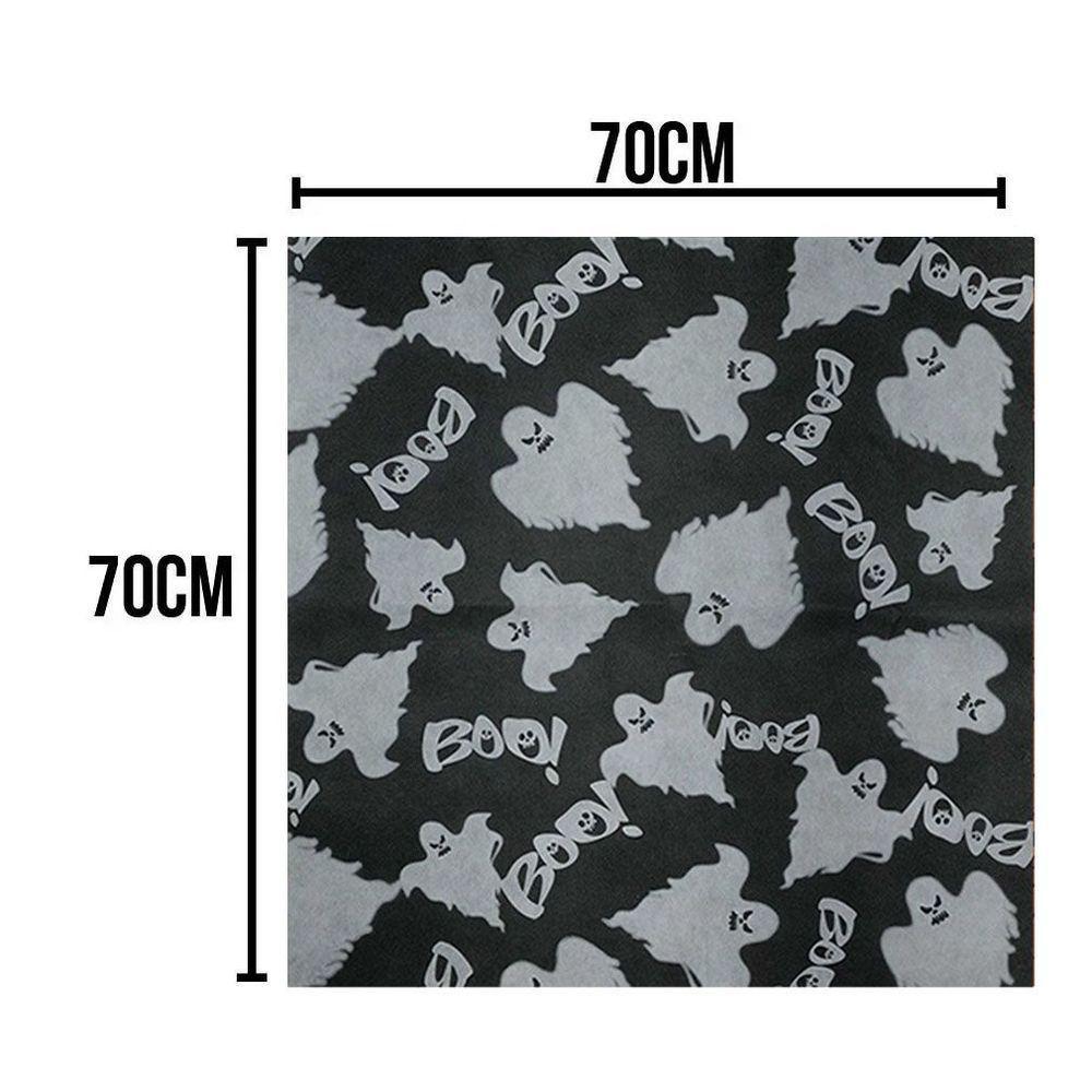 Toalha De Festa Halloween Assombrada Tnt 70cm X 70cm - Pacote Com 5 Unidades - 4