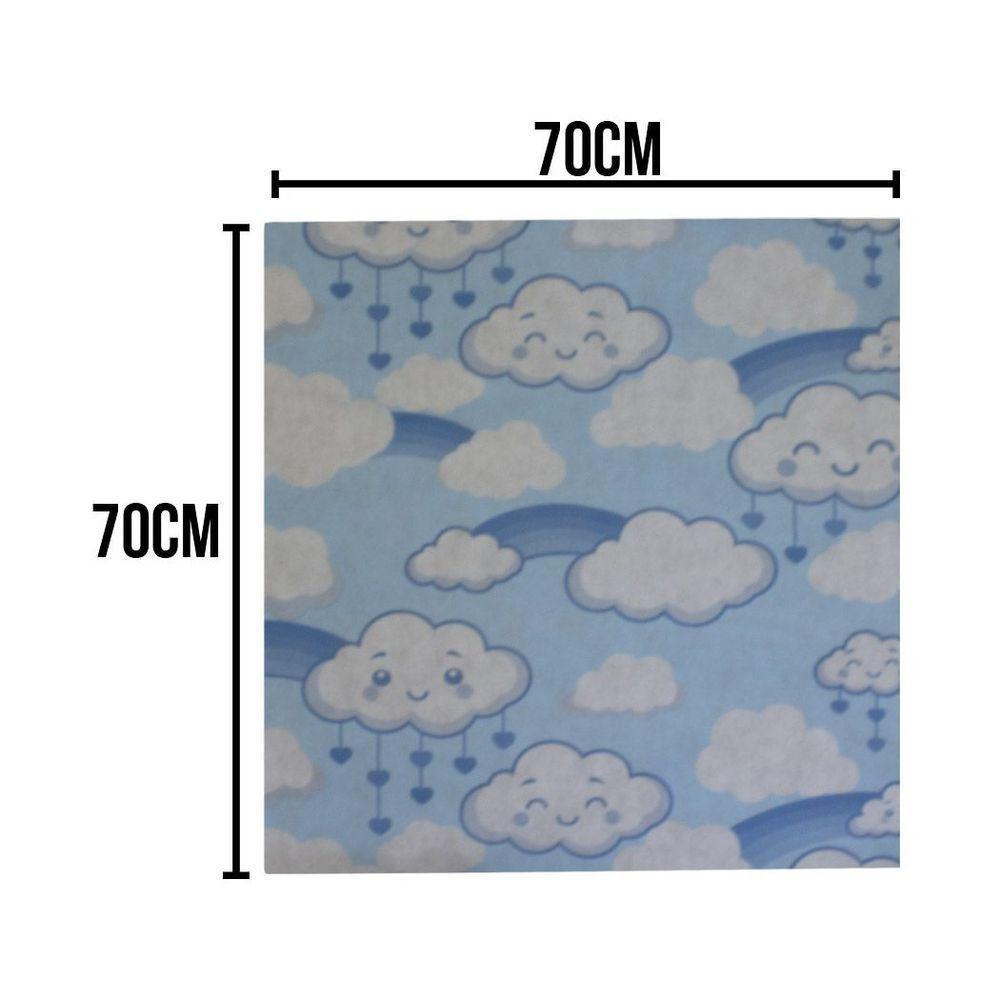 Toalha De Mesa Chuva De Benção Azul Tnt 70cm X 70cm - 5 Un. - 4