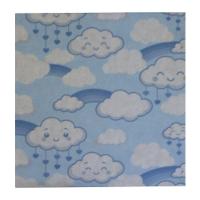 Toalha De Mesa Chuva De Benção Azul Tnt 70cm X 70cm - 5 Un. - 2