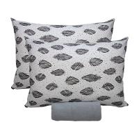 Jogo De Cama Casal Portallar Malha 100% Algodão Praga 3 Peças Cinza - 1