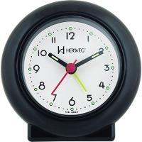 Despertador Analógico Redondo Tradicional Quartz Preto - Preto - 1