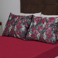 Jogo De Cama Queen Portallar Malha 100% Algodão Nápoles 3 Peças Vermelho - 4