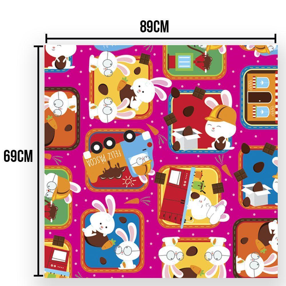 Embalagem Para Ovo De Páscoa Fábrica Coelhos Pink 69cm X 89cm - 3 Un - 2