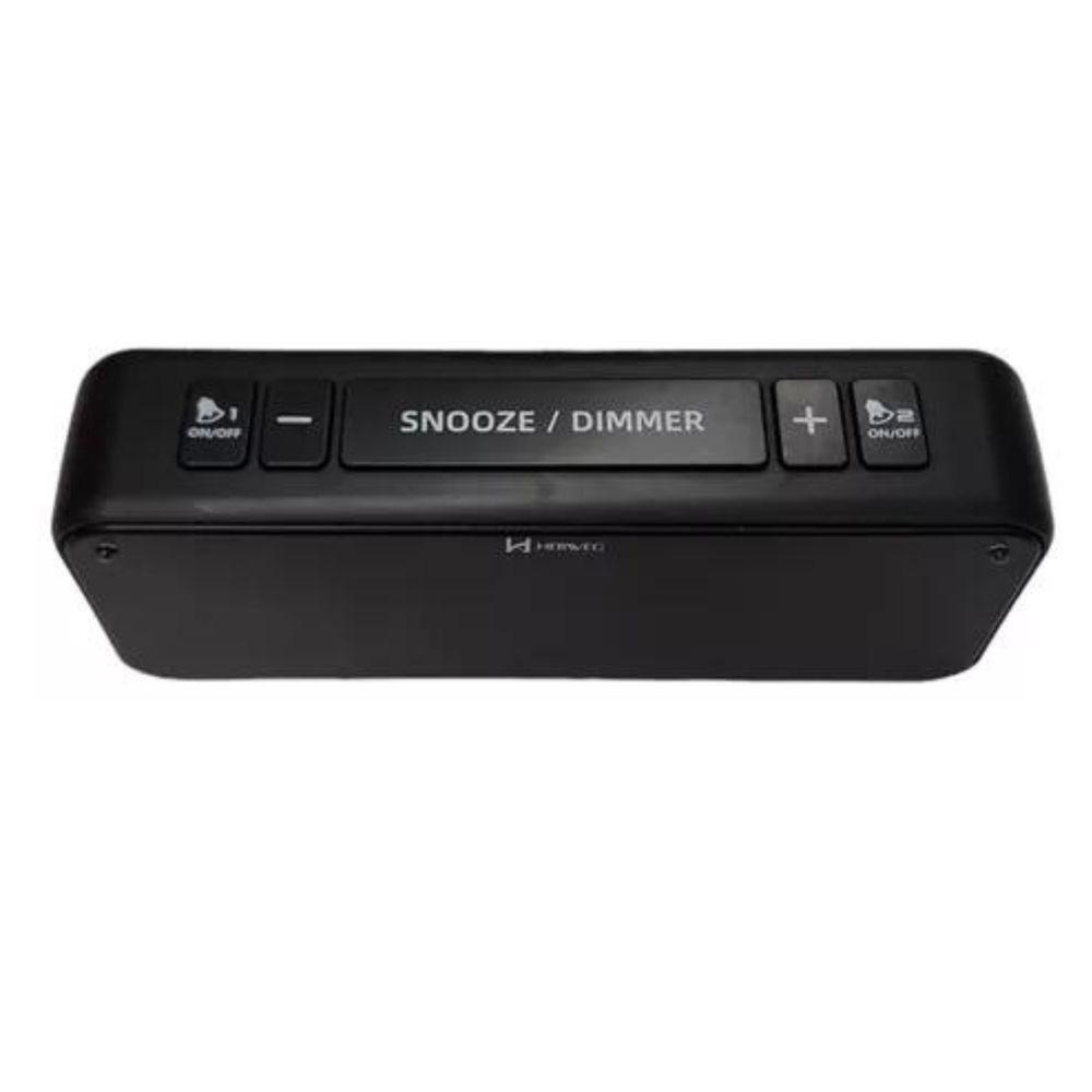 Relógio Despertador Herweg Digital Deficiente Auditivo Preto - Preto - 2