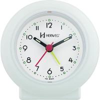 Despertador Analógico Redondo Tradicional Quartz Branco - Branco - 1