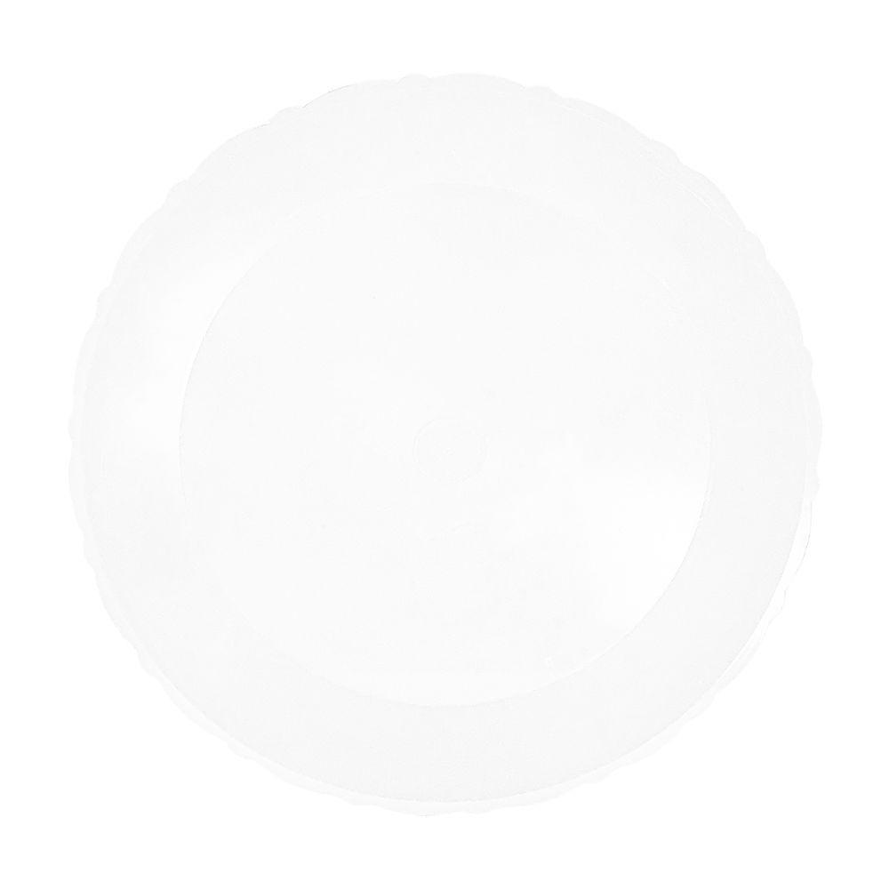 Bandeja Redonda Transparente Com Borda Rendada - 27cm - 1