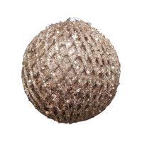 Bola De Natal Losango Ouro Com Glitter 15cm - 1 Unidade - 1