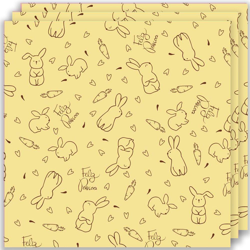 Embalagem Para Ovo De Páscoa Coelho Amarelo 69cm X 89cm - 3 Un - 1