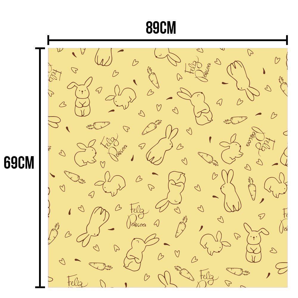 Embalagem Para Ovo De Páscoa Coelho Amarelo 69cm X 89cm - 3 Un - 2