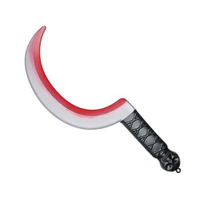 Foice Caveira Com Sangue Falso Acessório Halloween Terror