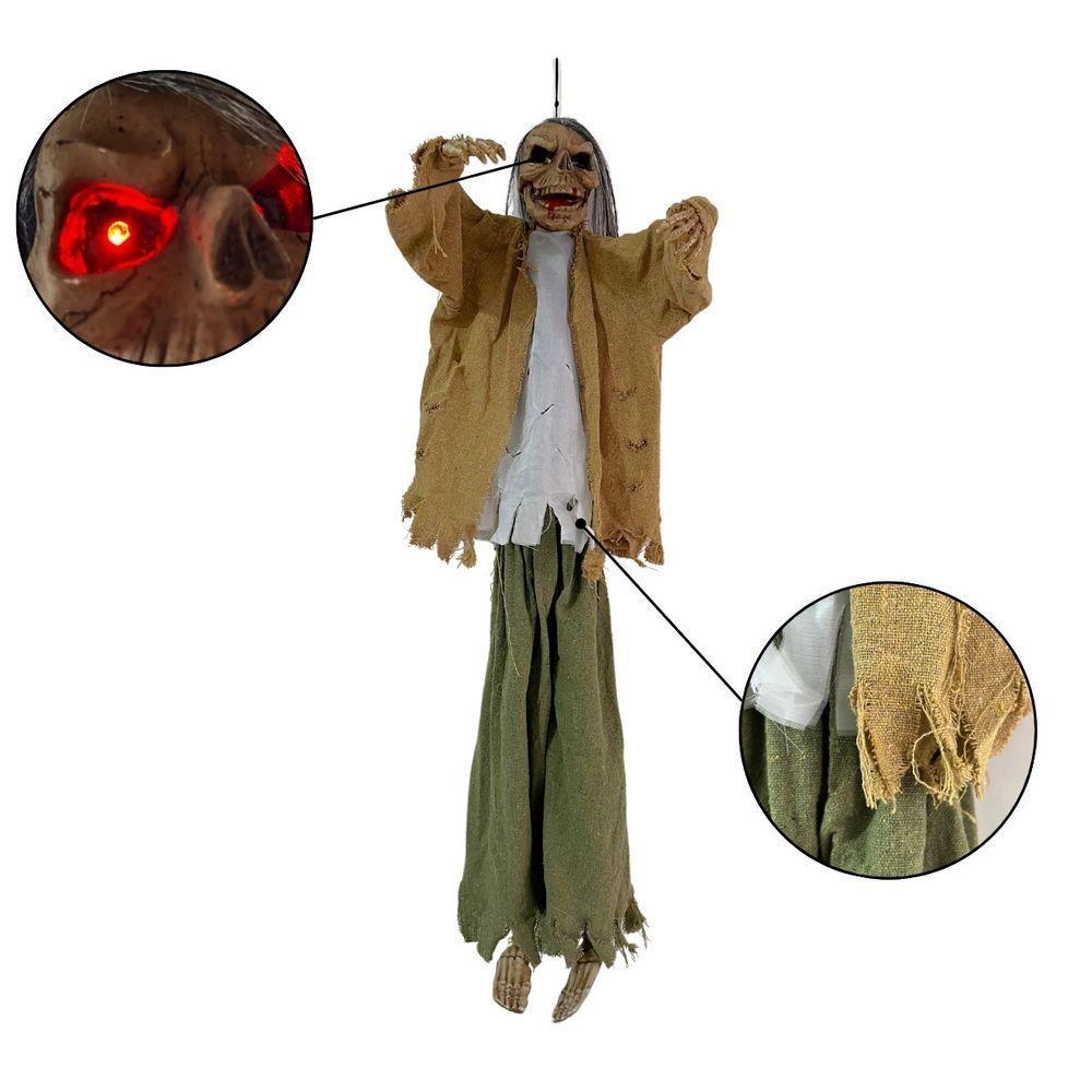 Boneco Esqueleto Halloween Com Som E Movimento - 2