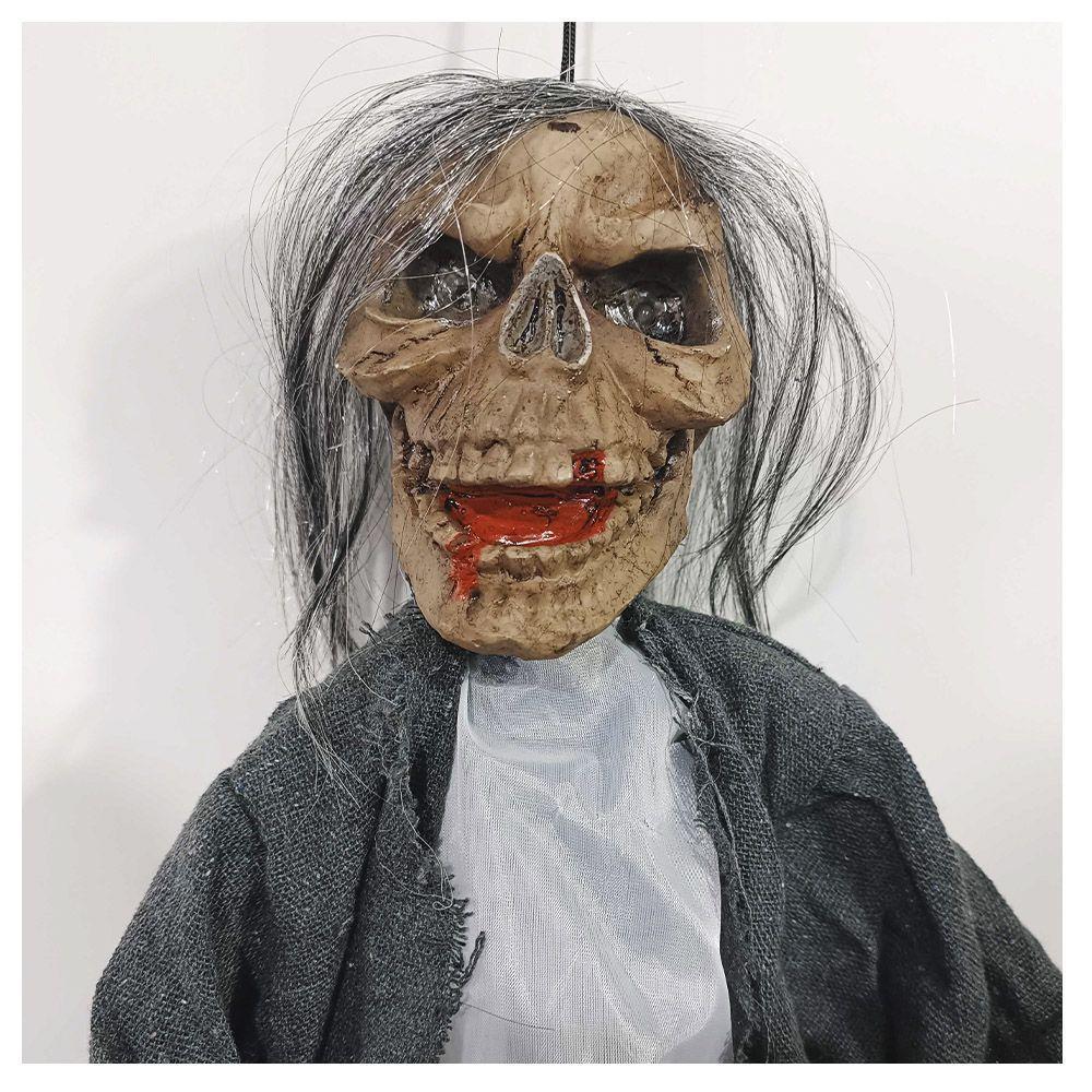 Boneco Esqueleto Halloween Com Som E Movimento - 5