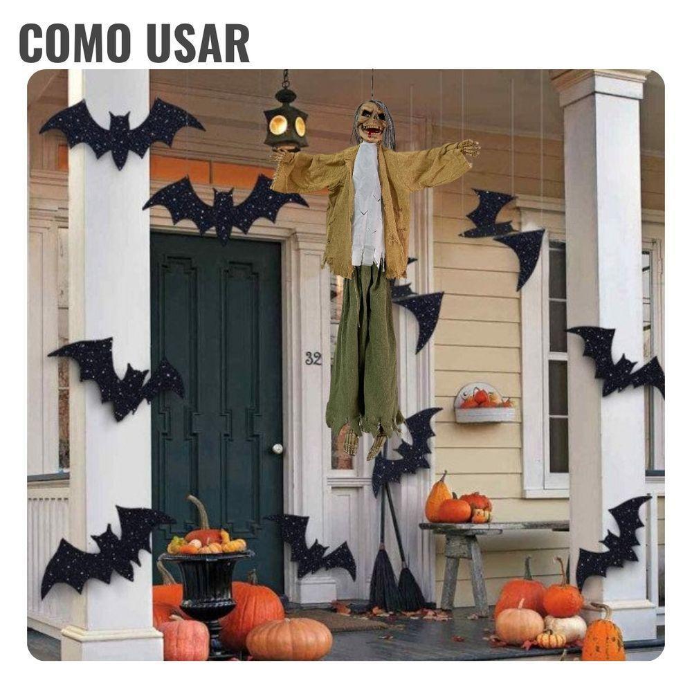 Boneco Esqueleto Halloween Com Som E Movimento - 7