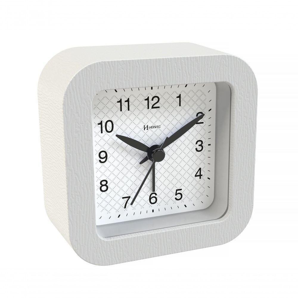 Relógio Despertador Quartz Silencioso De Mesa Com Luz Preto - Preto - 2