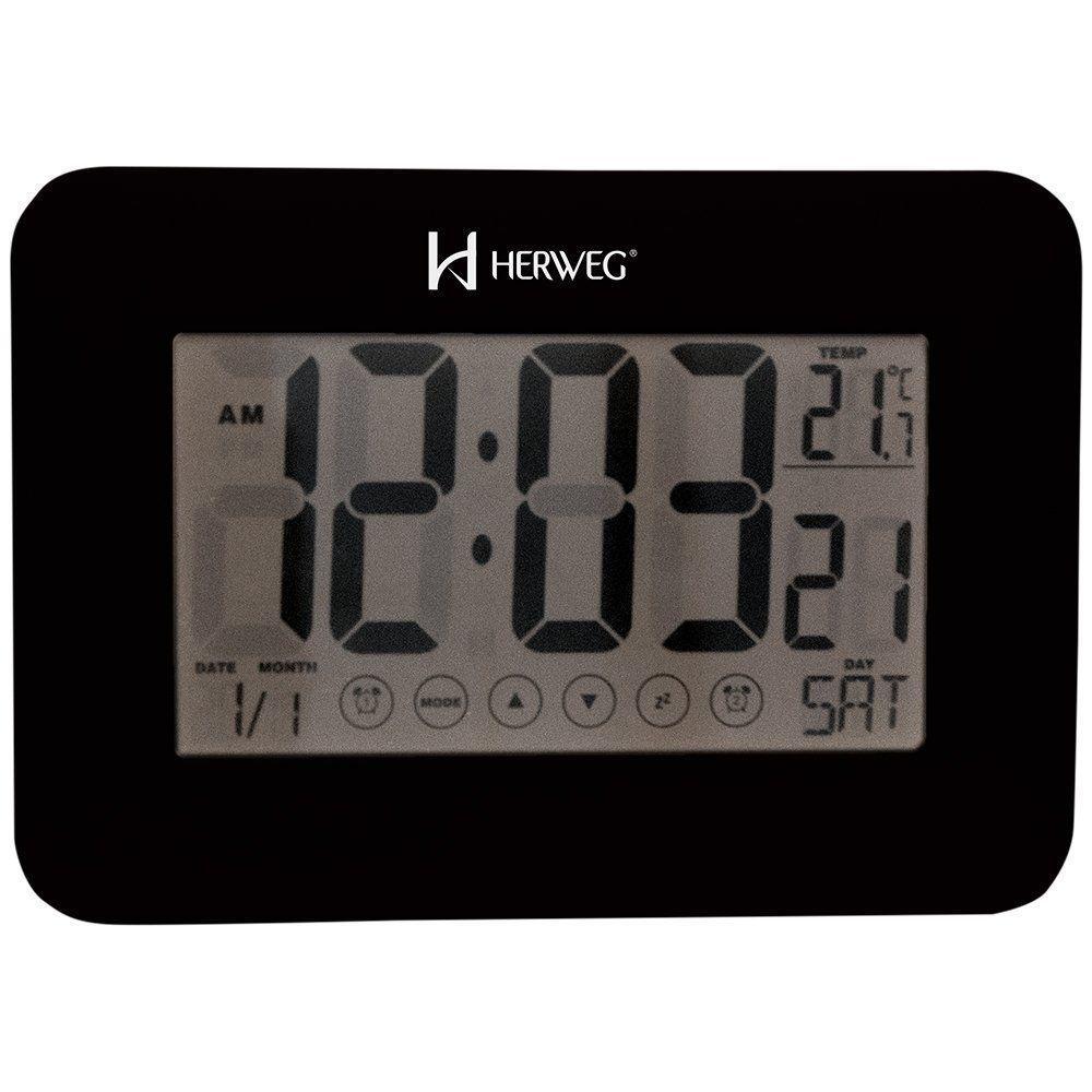 Relógio De Parede Mesa Despertador Digital Touch 2983 Preto - Preto - 1