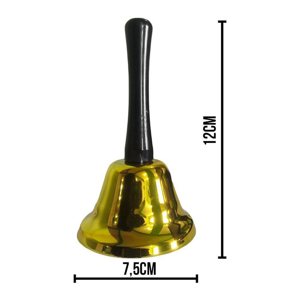 Sino De Natal Papai Noel Dourado - 2