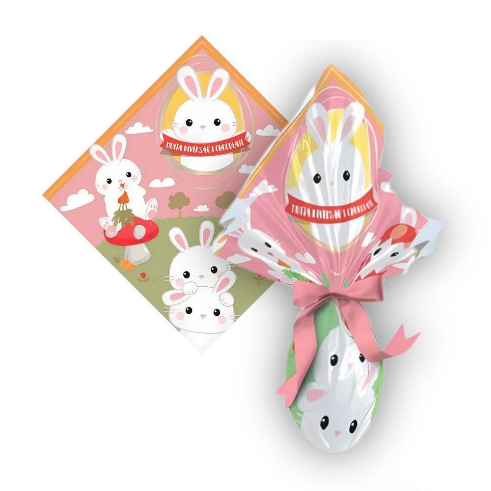 Envelope Estampado Para Ovo Páscoa 350g A 500g - 25 Un Cor Rosa - 6