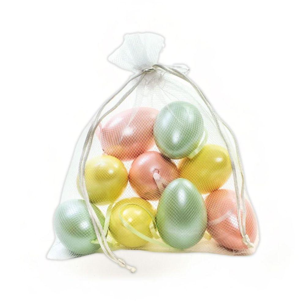 Ovos Páscoa Artifciais Perolados Decoração Para Pendurar - 9 Un - 1