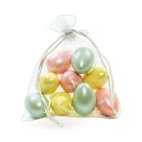 Ovos Páscoa Artifciais Perolados Decoração Para Pendurar - 9 Un - 1