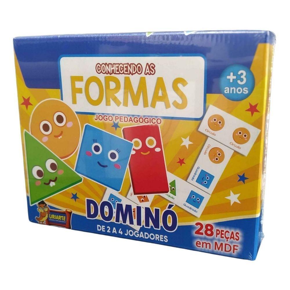 Jogo Pedagógico Dominó Conhecendo As Formas - 28 Peças - 1