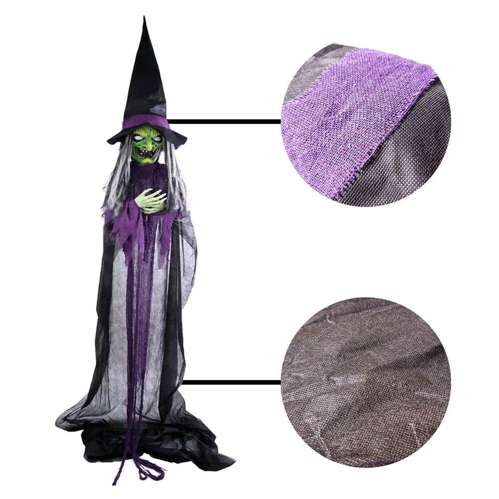 Boneco Bruxa Vanda Decoração Halloween Com Som E Luz - 2