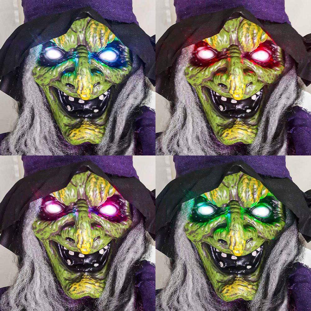 Boneco Bruxa Vanda Decoração Halloween Com Som E Luz - 4