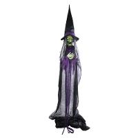 Boneco Bruxa Vanda Decoração Halloween Com Som E Luz - 1