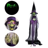 Boneco Bruxa Vanda Decoração Halloween Com Som E Luz - 3