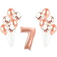Kit Arranjo De Balões Número 7 Rose Gold - 13 Itens - 1