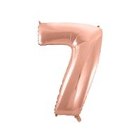 Kit Arranjo De Balões Número 7 Rose Gold - 13 Itens - 2